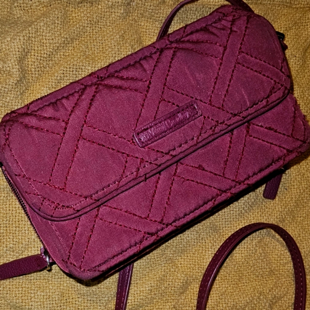 Vera Bradley crossbody wallet/phone carrier.